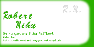 robert mihu business card